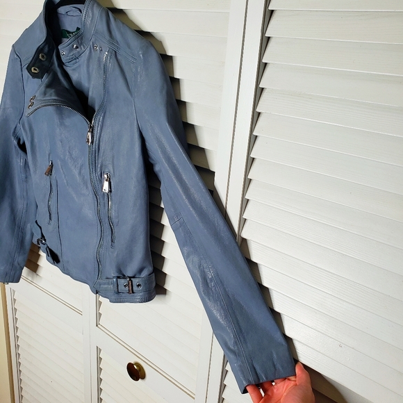 Ralph Lauren 100% Lamb Leather Moto Jacket NWT - Picture 5 of 16